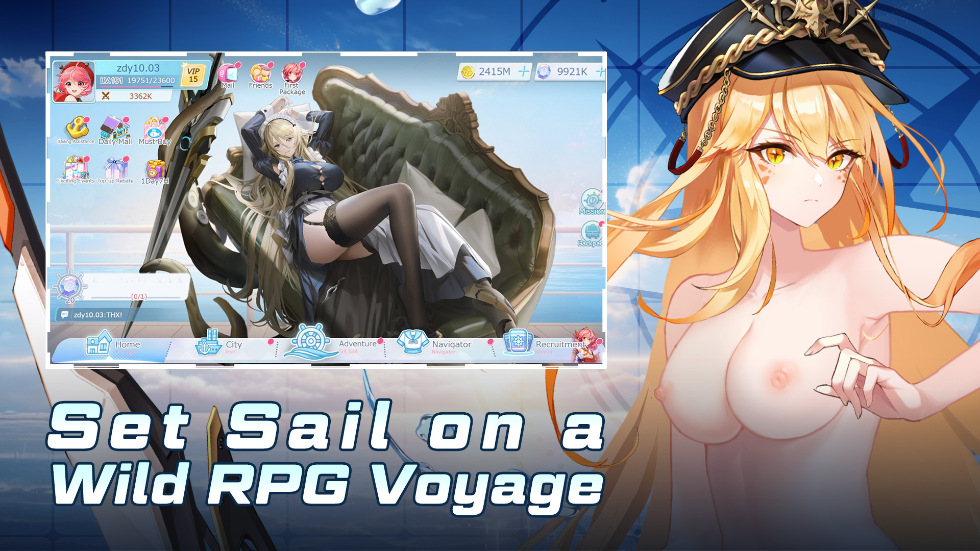 Sail Girl - Idle Sex Game with APK file | Nutaku