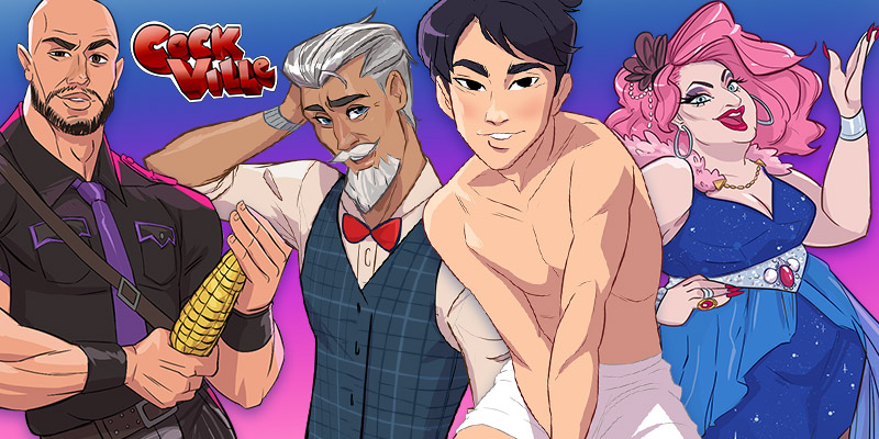 展示《Cockville》游戏中角色的图片