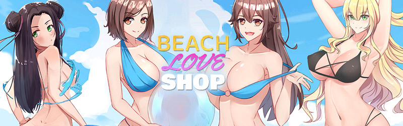 Bild, das verschiedene Charaktere im Beach Love Shop zeigt!