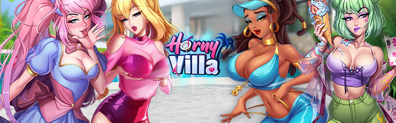 Bild zeigt verschiedene Waifus von Horny Villa