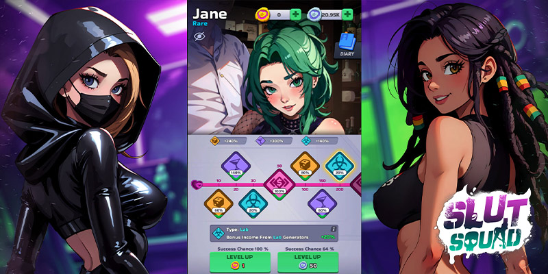 Image illustrant le système de rencontres de Slut Squad