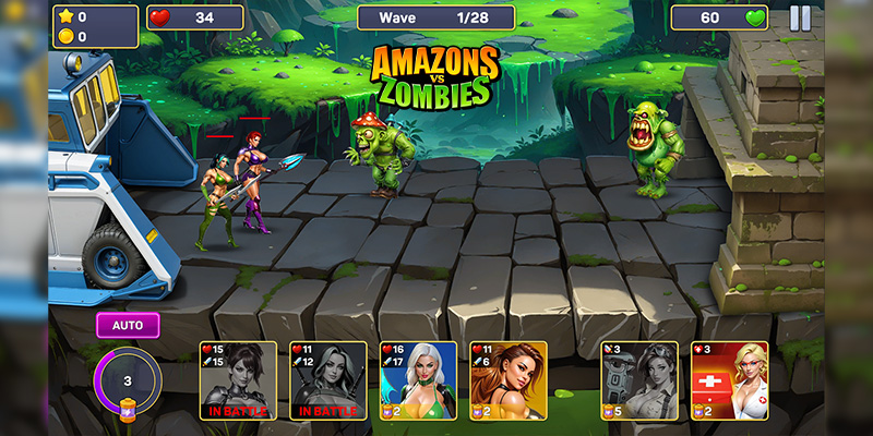 亞馬遜大戰殭屍遊戲畫面