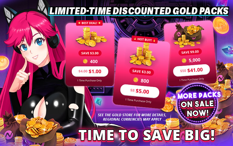 Imagen que muestra los paquetes de oferta durante el Black Friday de Nutaku de 2025.