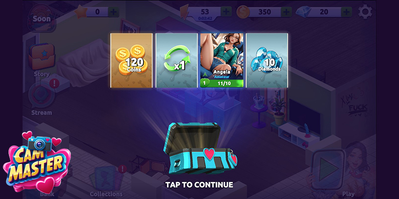 Einige der Waren, die Sie in Cam Master freischalten können