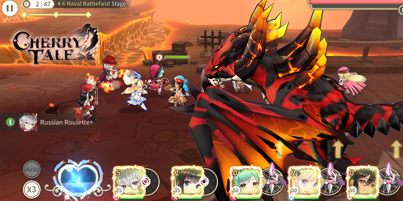 Cherry Taleの戦闘システムを示す画像