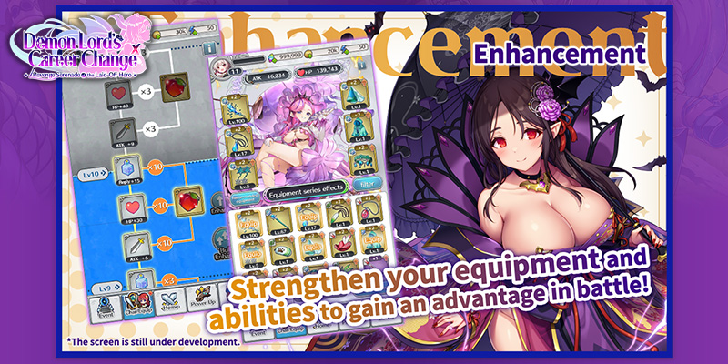 Obraz przedstawiający skomplikowany system wyposażenia w Karierze Zmiany X Władcy Demonów