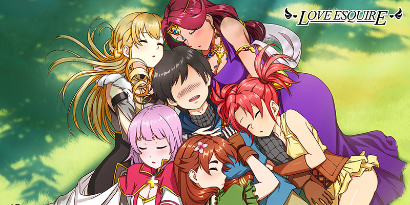 Bild zeigt die vielen Mädchen der Liebe Esquire um den Squire