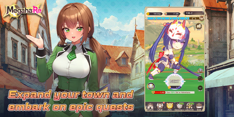 Image showing the girls and the UI of Megaha:Re