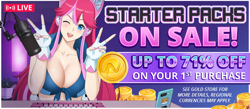 Image montrant les graphismes des packs de démarrage à prix réduit et Nutaku-tan