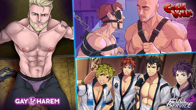 Graphic showing various games showing Gay relationships